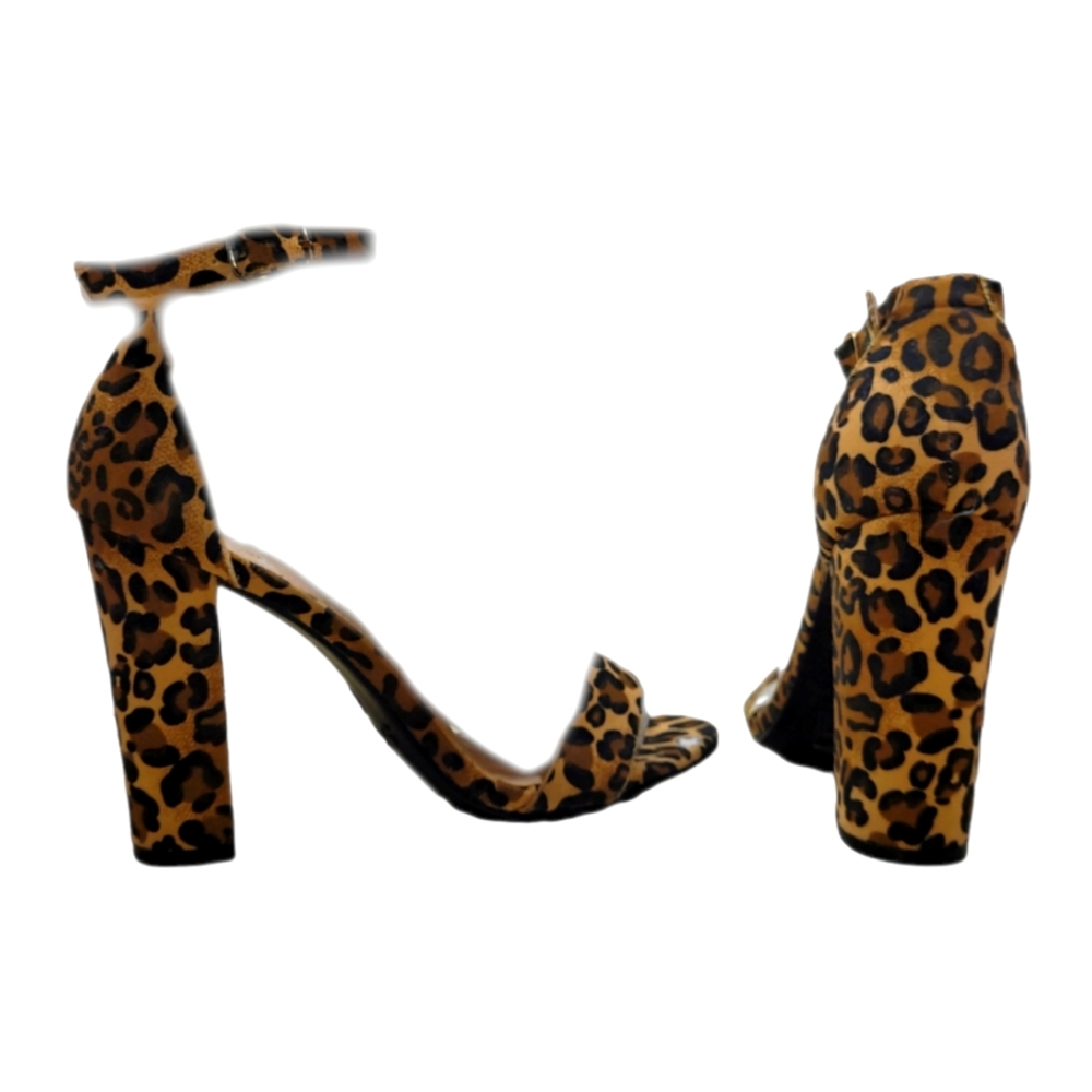 Leopard Block/Strap Heels, NWOT, Size 7.5, Never Worn